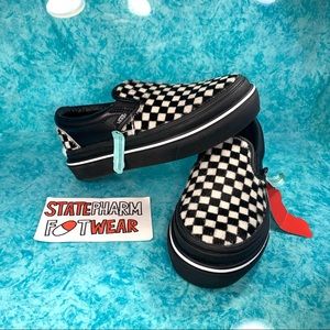Vans Slip  Super ComfyCush 'Fur Checkerboard'